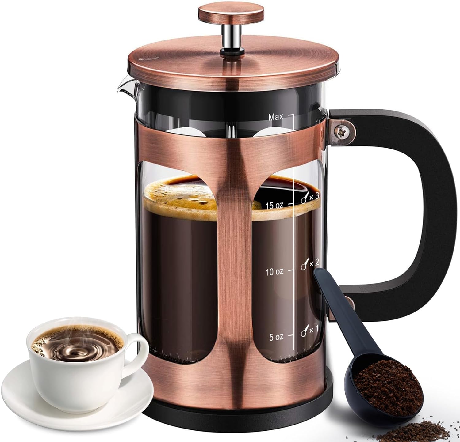 BAYKA 21 Ounce French Press Coffee Tea Maker